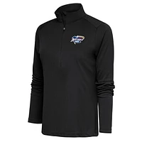 Women's Antigua  Charcoal Northwest Arkansas Naturals Tribute Half-Zip Pullover Top