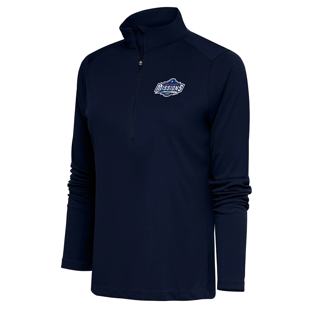 Women's Antigua Navy San Antonio Missions Tribute Half-Zip Pullover Top