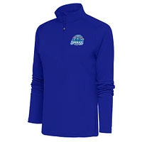 Women's Antigua  Royal Tennessee Smokies Tribute Half-Zip Pullover Top