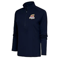 Women's Antigua  Navy Toledo Mud Hens Tribute Half-Zip Pullover Top