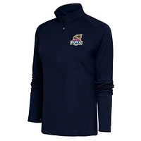Women's Antigua  Navy Toledo Mud Hens Tribute Half-Zip Pullover Top