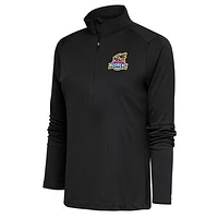Women's Antigua  Charcoal Toledo Mud Hens Tribute Half-Zip Pullover Top