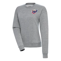 Women's Antigua  Heather Gray Clearwater Threshers Victory Pullover Sweatshirt