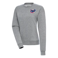 Women's Antigua  Heather Gray Clearwater Threshers Victory Pullover Sweatshirt