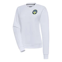 Women's Antigua  White Columbia Fireflies Victory Pullover Sweatshirt