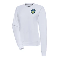 Women's Antigua  White Columbia Fireflies Victory Pullover Sweatshirt