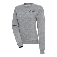 Women's Antigua  Heather Gray Fort Myers Mighty Mussels Victory Pullover Sweatshirt