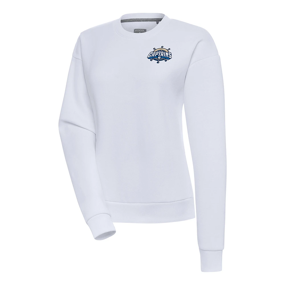 Women's Antigua White Lake County Captains Victory Pullover Sweatshirt