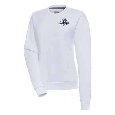 Women's Antigua  White Lake County Captains Victory Pullover Sweatshirt