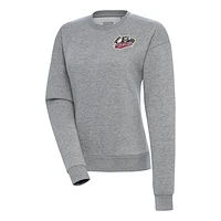 Women's Antigua  Heather Gray Sacramento River Cats Victory Pullover Sweatshirt