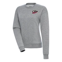 Women's Antigua  Heather Gray Sacramento River Cats Victory Pullover Sweatshirt