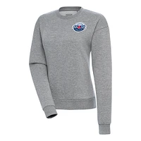 Women's Antigua  Heather Gray Salem Red Sox Victory Pullover Sweatshirt