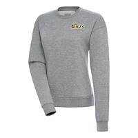 Women's Antigua  Heather Gray Salt Lake Bees Victory Pullover Sweatshirt