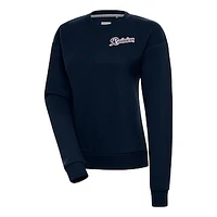 Women's Antigua  Navy Tacoma Rainiers Victory Pullover Sweatshirt