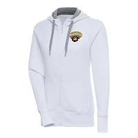 Women's Antigua  White Bradenton Marauders Victory Full-Zip Hoodie