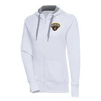 Women's Antigua  White Bradenton Marauders Victory Full-Zip Hoodie