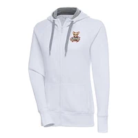 Women's Antigua  White El Paso Chihuahuas Victory Full-Zip Hoodie