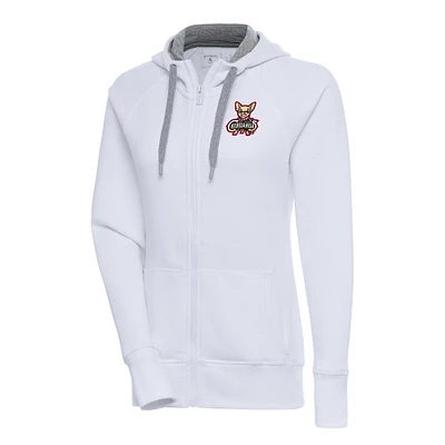 Women's Antigua  White El Paso Chihuahuas Victory Full-Zip Hoodie