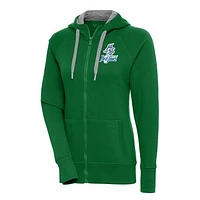 Women's Antigua  Hunter Green Hartford Yard Goats Victory Full-Zip Hoodie