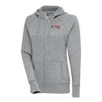 Women's Antigua  Heather Gray Lake Elsinore Storm Victory Full-Zip Hoodie