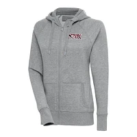 Women's Antigua  Heather Gray Lake Elsinore Storm Victory Full-Zip Hoodie