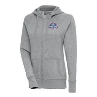 Women's Antigua  Heather Gray New Hampshire Fisher Cats Victory Full-Zip Hoodie