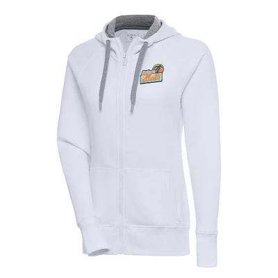 Women's Antigua  White St. Lucie Mets Victory Full-Zip Hoodie