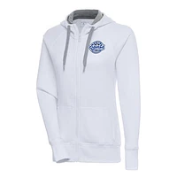 Women's Antigua  White St. Paul Saints Victory Full-Zip Hoodie