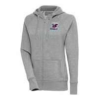 Women's Antigua  Heather Gray Wichita Wind Surge Victory Full-Zip Hoodie