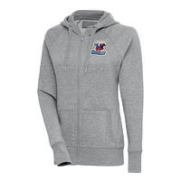 Women's Antigua  Heather Gray Wichita Wind Surge Victory Full-Zip Hoodie