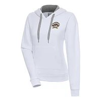 Women's Antigua  White Erie SeaWolves Victory Pullover Hoodie