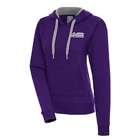Women's Antigua  Purple Fort Myers Mighty Mussels Victory Pullover Hoodie