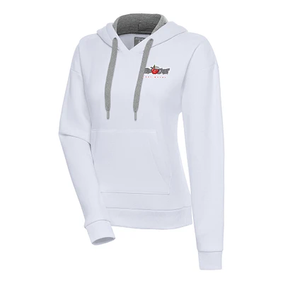 Women's Antigua  White Fort Wayne TinCaps Victory Pullover Hoodie
