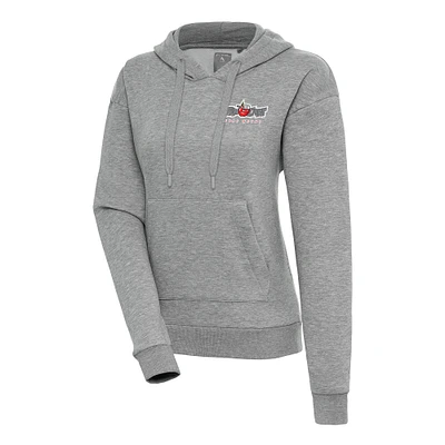 Women's Antigua  Heather Gray Fort Wayne TinCaps Victory Pullover Hoodie
