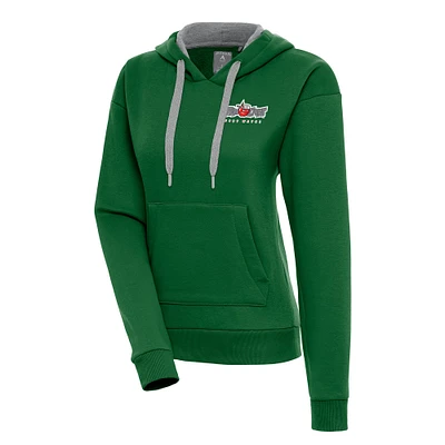 Women's Antigua  Hunter Green Fort Wayne TinCaps Victory Pullover Hoodie