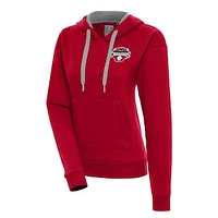 Women's Antigua  Red Hickory Crawdads Victory Pullover Hoodie