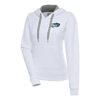 Women's Antigua  White Hillsboro Hops Victory Pullover Hoodie