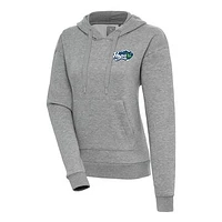 Women's Antigua  Heather Gray Hillsboro Hops Victory Pullover Hoodie