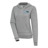Women's Antigua  Heather Gray Hillsboro Hops Victory Pullover Hoodie