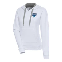 Women's Antigua  White Hudson Valley Renegades Victory Pullover Hoodie