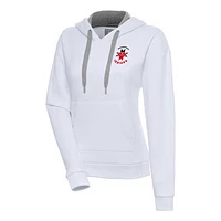 Women's Antigua  White Indianapolis Indians Victory Pullover Hoodie