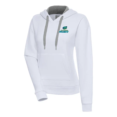 Women's Antigua  White Lynchburg Hillcats Victory Pullover Hoodie