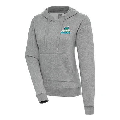 Women's Antigua  Heather Gray Lynchburg Hillcats Victory Pullover Hoodie