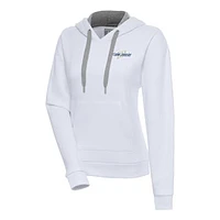 Women's Antigua  White Omaha Storm Chasers Victory Pullover Hoodie