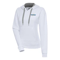 Women's Antigua  White Omaha Storm Chasers Victory Pullover Hoodie