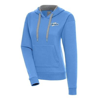 Women's Antigua  Powder Blue Omaha Storm Chasers Victory Pullover Hoodie
