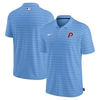 Men's Nike Light Blue Philadelphia Phillies Authentic Collection Victory Striped Performance Polo