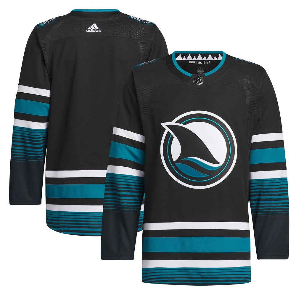 Men's adidas Black San Jose Sharks Alternate Authentic Primegreen Jersey