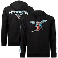 Men's FISLL Black Delaware State Hornets Oversized Stripes Pullover Hoodie