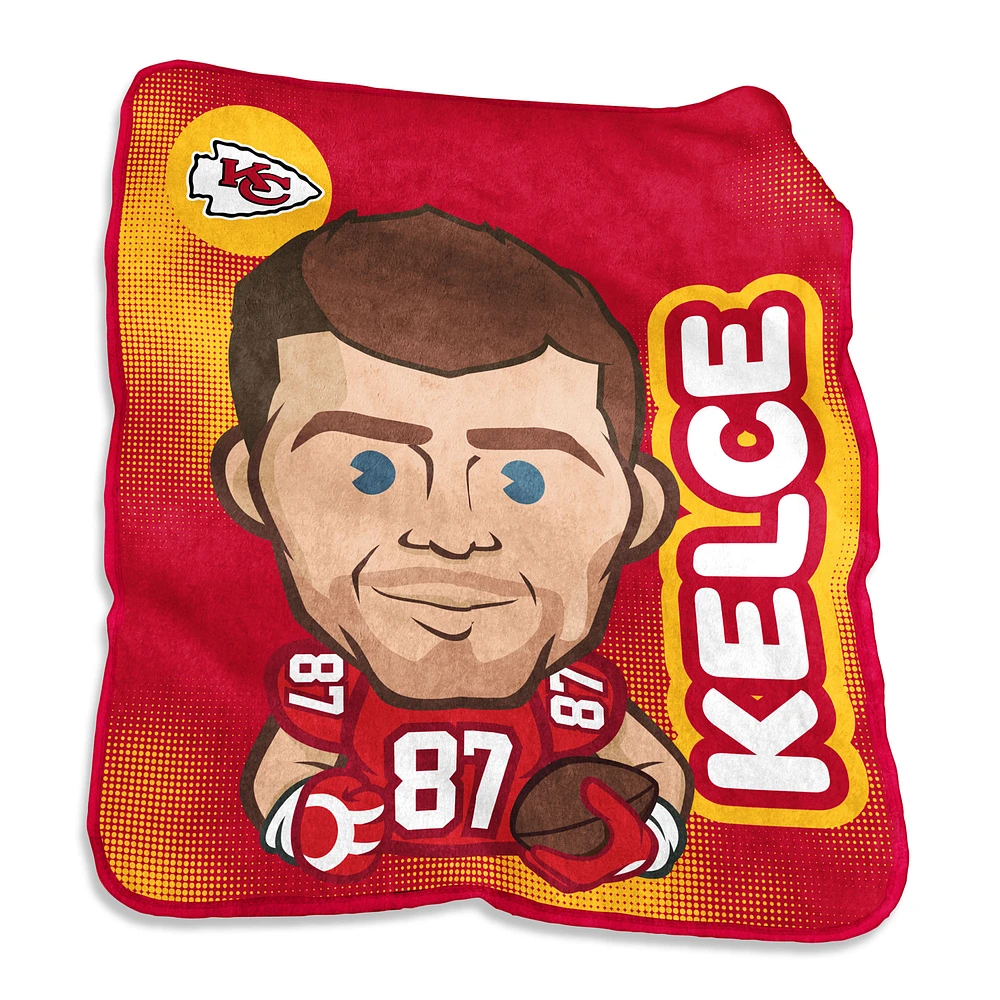 Travis Kelce Kansas City Chiefs 50" x 60" Player Caricature Throw Blanket